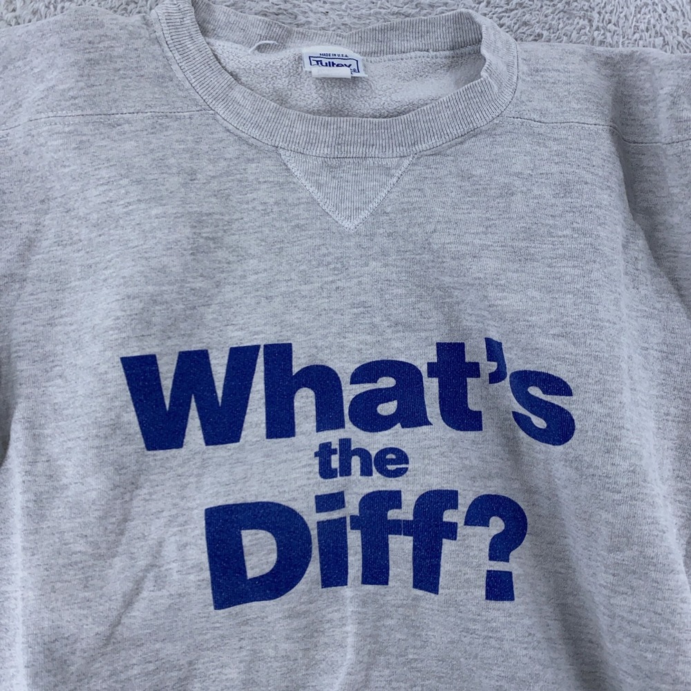 Vintage Pepsi What's the Diff? Sweatshirt Mens Medium Crewneck Pullover 90s Soda